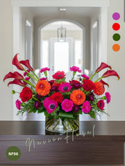 Anémonas y Callas: Pasión en Fuscia y Rojo