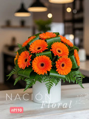 Gerberas Naranjas Floral Vibrante