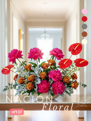 Diseño Exótico: Arreglo con Peonías, Anturios y Rosas Toffee