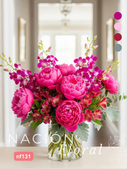 Ensueño Lila: Arreglo de Peonías y Orquídeas