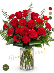 Anémonas y Rosas: Pasión Escarlata