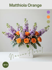 Arreglo Floral: Matthiola Orange: Vibrante Contraste