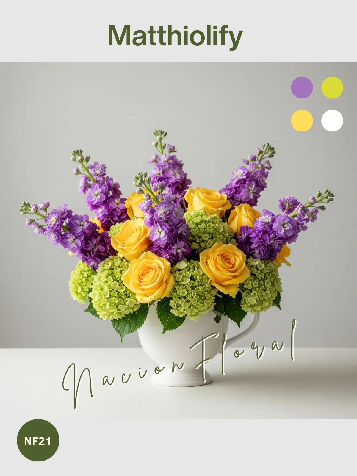 Matthiola, Rosas y Hortensias: Explosión de Color