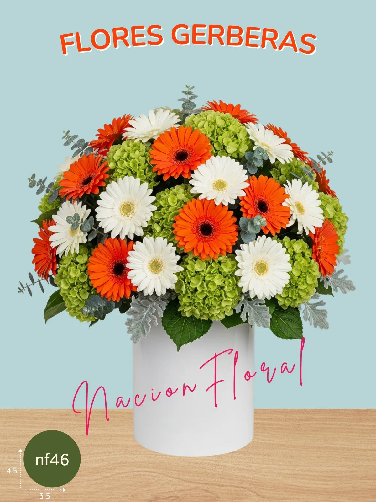 Gerberas y Hortensias: Espectáculo Cítrico