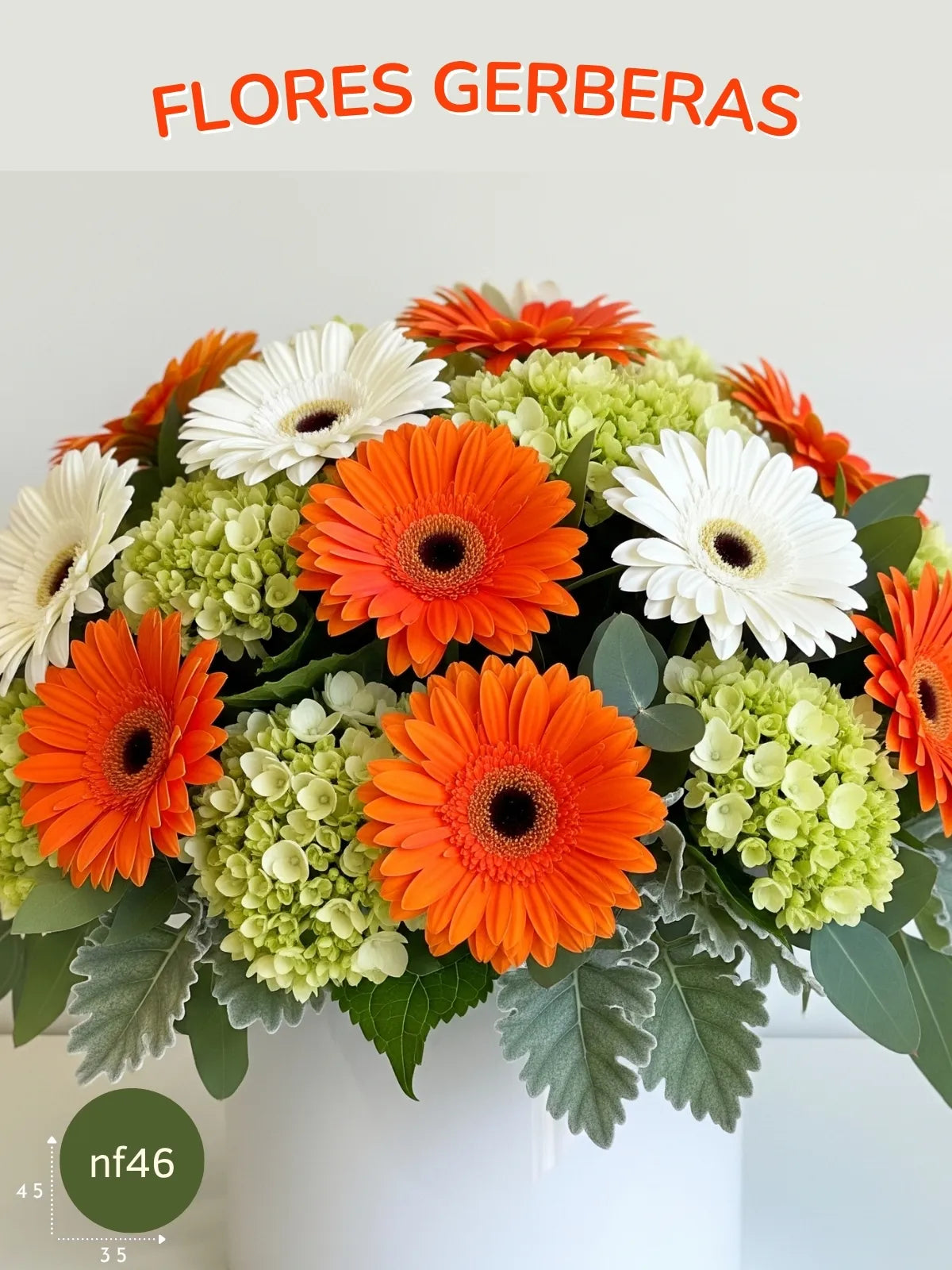 Gerberas y Hortensias: Espectáculo Cítrico