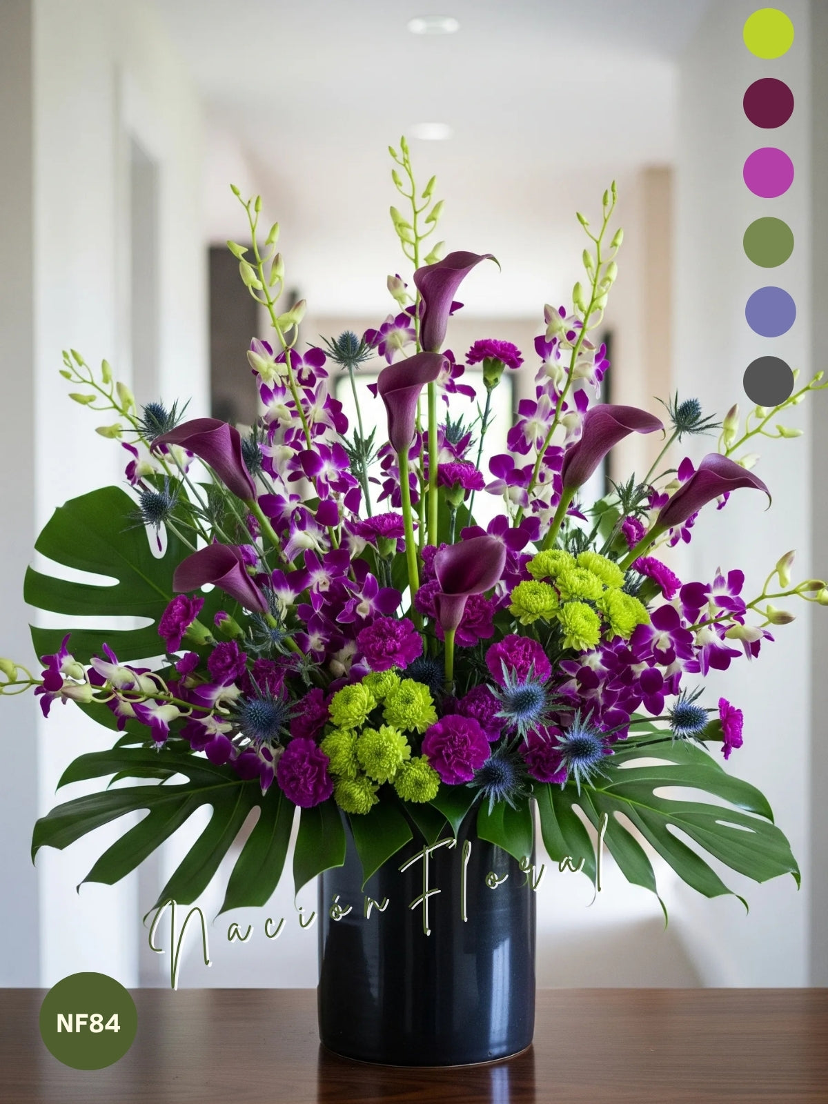 Orquídeas y Callas: Misterio Morado