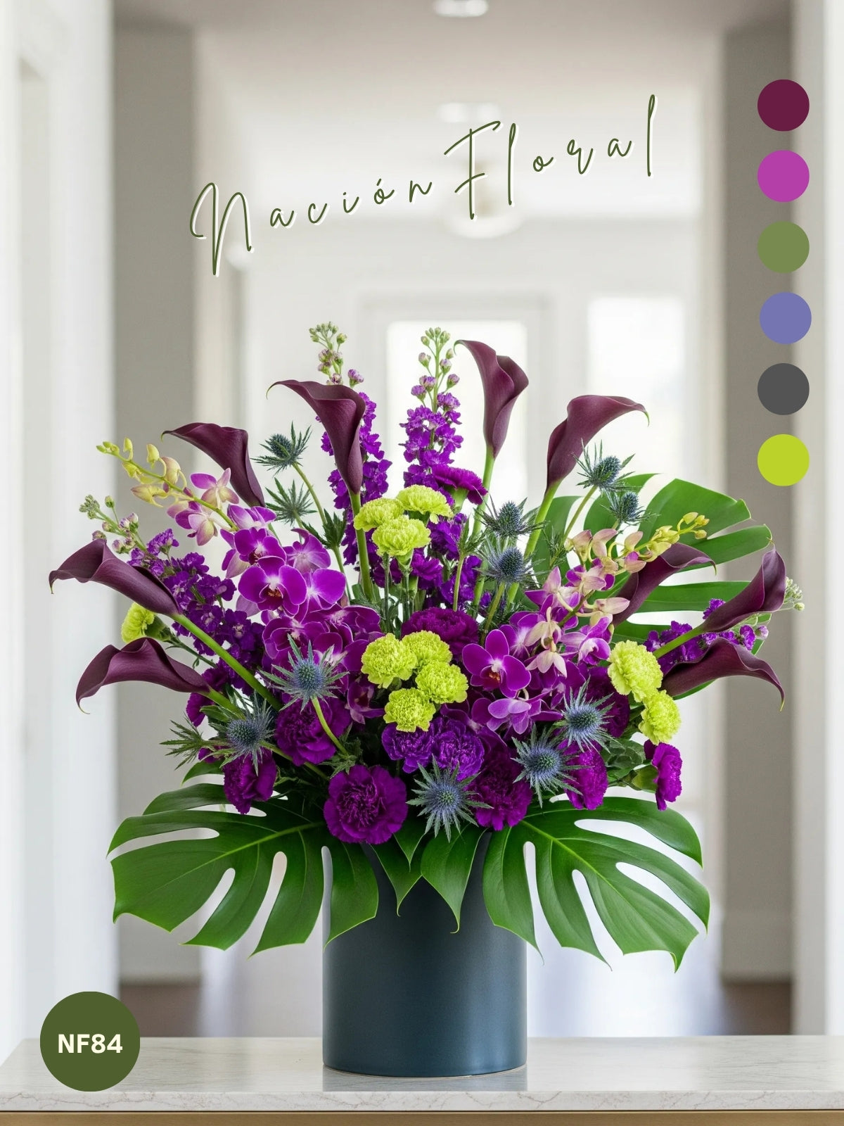 Orquídeas y Callas: Misterio Morado