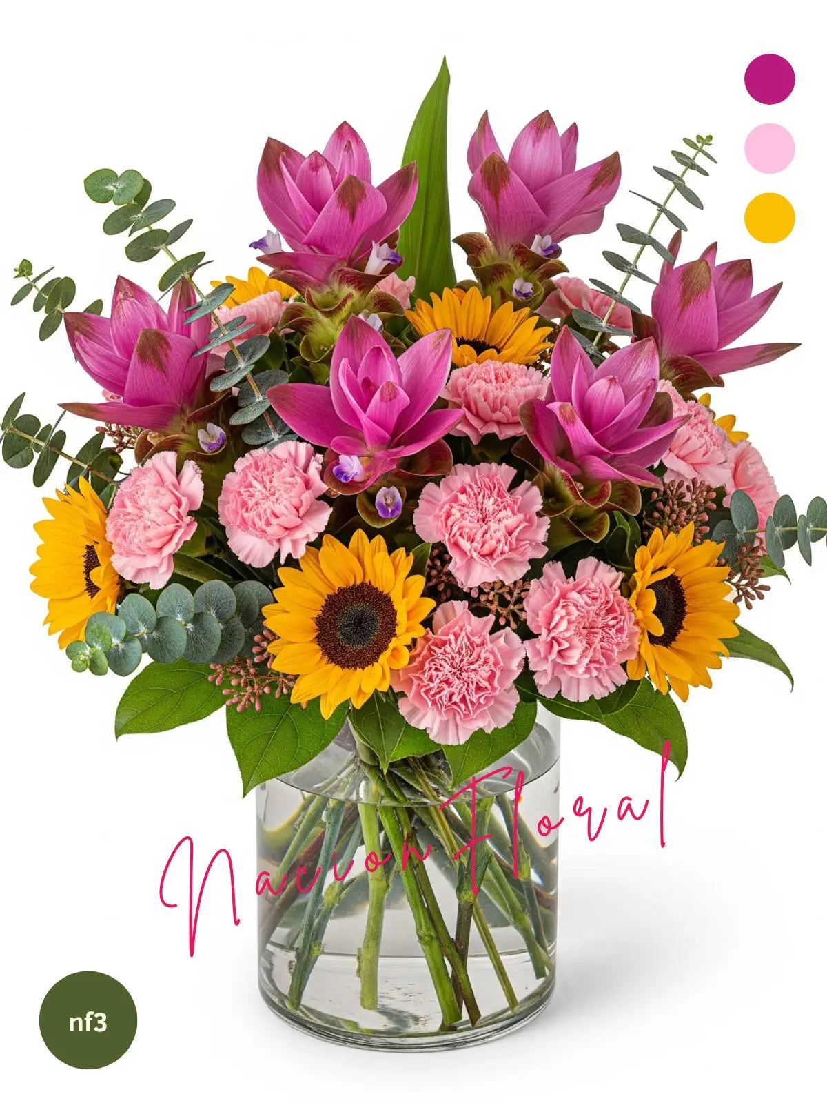 Arreglo floral curcumas verano radiante