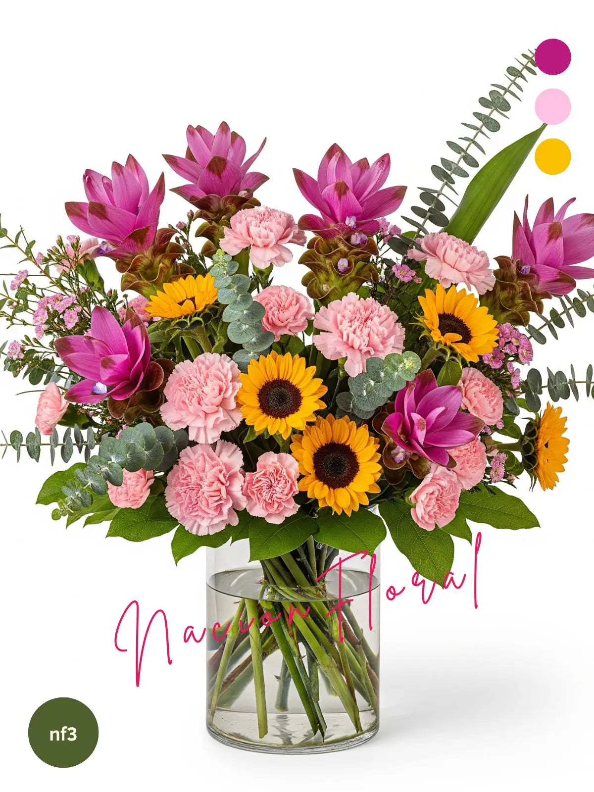 Arreglo floral curcumas verano radiante