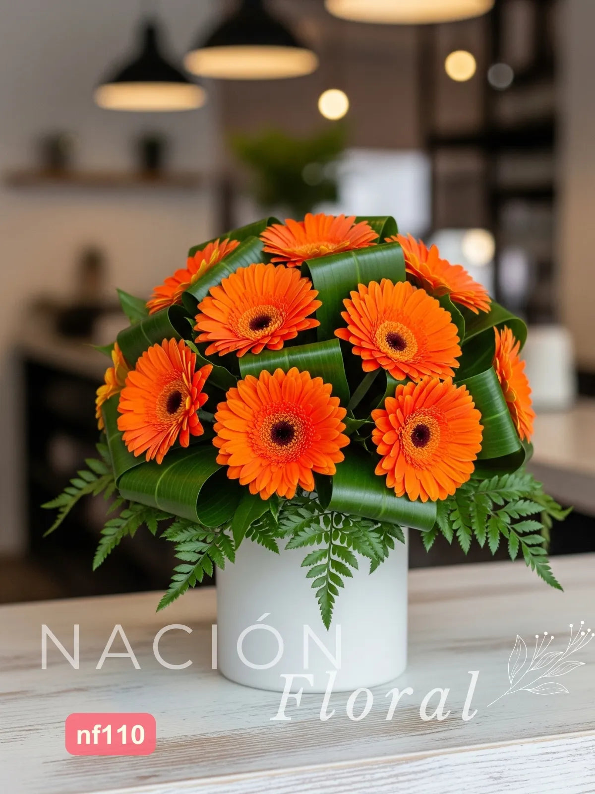 Gerberas Naranjas Floral Vibrante
