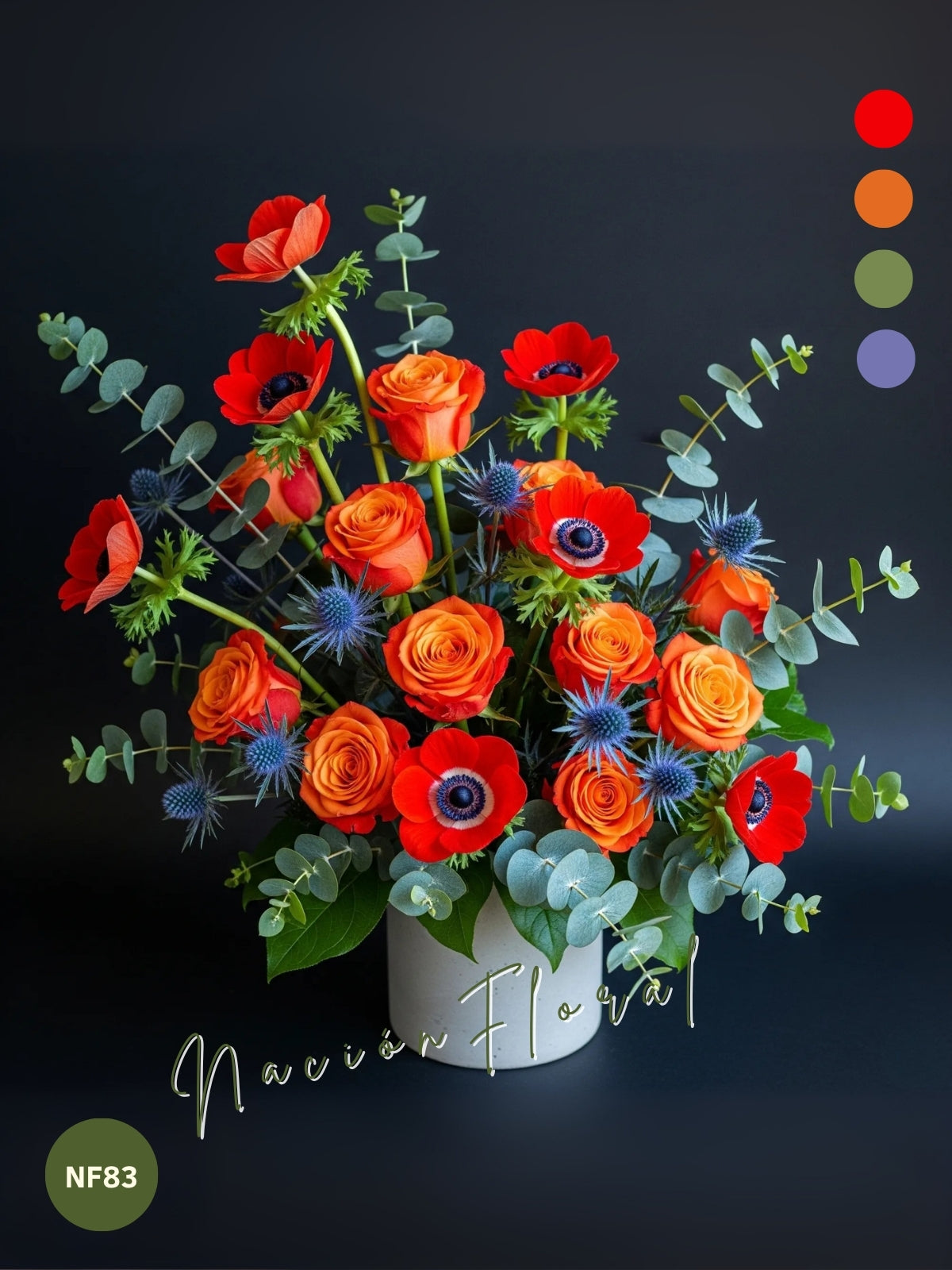 osas Naranja y Anémonas: Fuego y Alegría