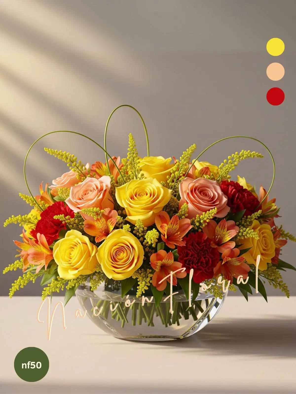 Rosas y Alstroemerias: Explosión Cítrica