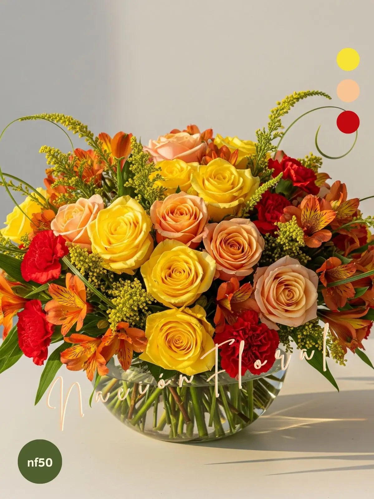 Rosas y Alstroemerias: Explosión Cítrica