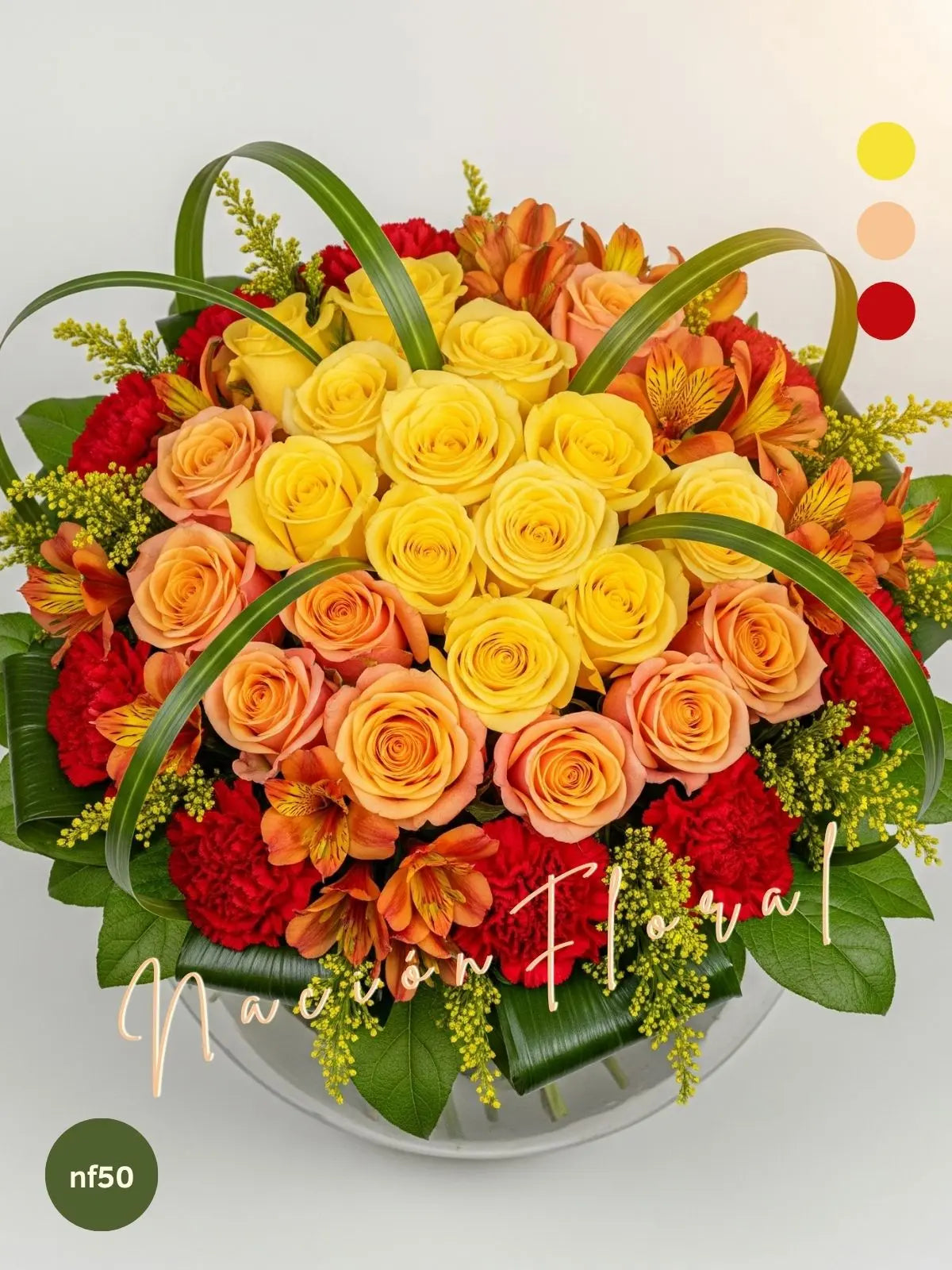 Rosas y Alstroemerias: Explosión Cítrica