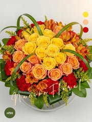 Rosas y Alstroemerias: Explosión Cítrica