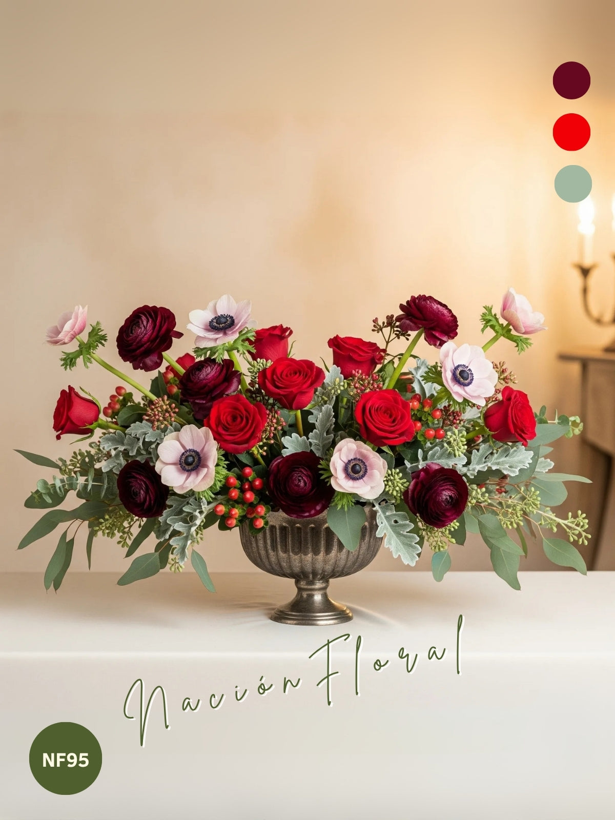 Rosas Rojas y Anémonas: Pasión Realeza