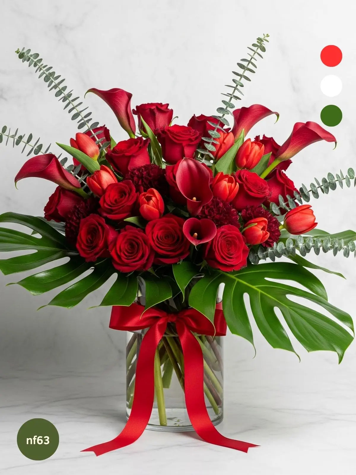 Rosas y Tulipanes: Pasión Escarlata